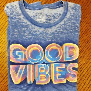 Good Vibes XL Acid Wash Tee